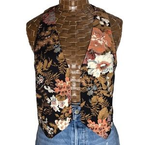 Vintage Handmade Reversible Floral Vest